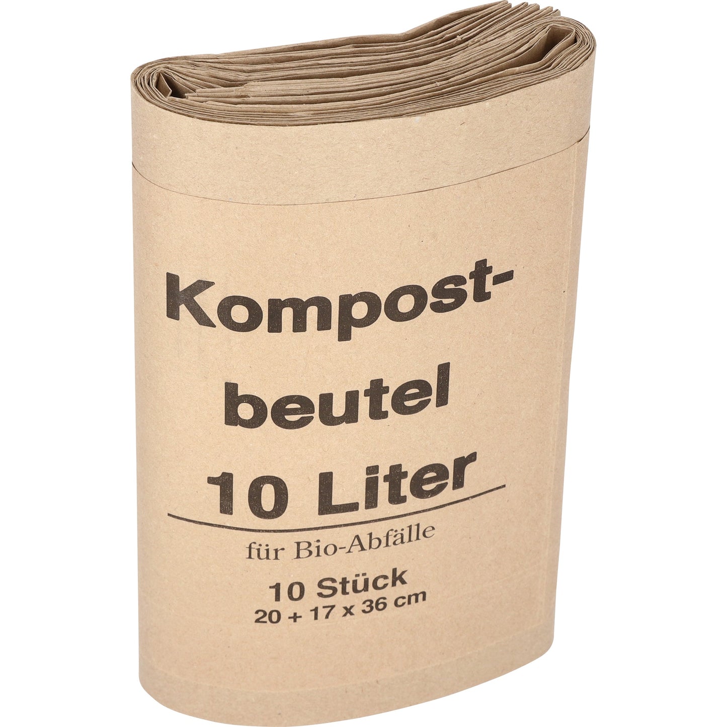Müllbeutel Bio 16 x 36+20 cm (B x H) 10l Papier braun 10 St./Pack.