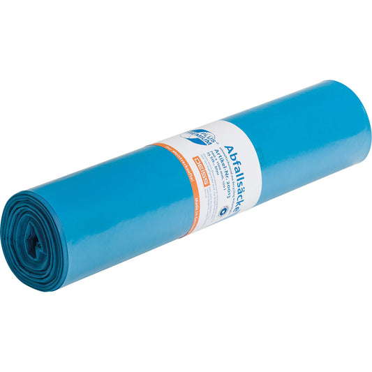 Müllsack PREMIUM-Plus Typ 60 70 x 110 cm (B x H) 34µm 120l LDPE-Folie blau 25 St./Pack.