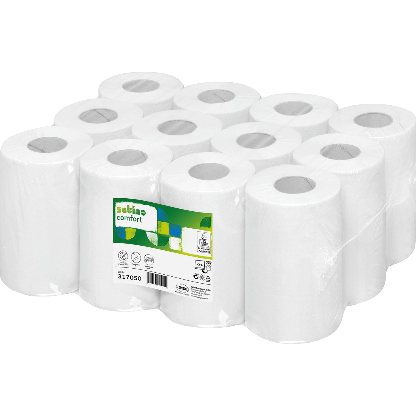 Satino by WEPA Handtuchrolle Comfort 20 cm x 120 m (B x L) Papier hochweiß 12 Rl./Pack.
