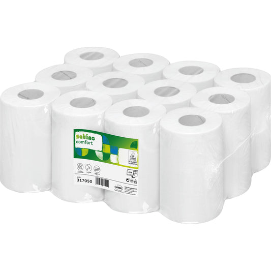 Satino by WEPA Handtuchrolle Comfort 20 cm x 120 m (B x L) Papier hochweiß 12 Rl./Pack.