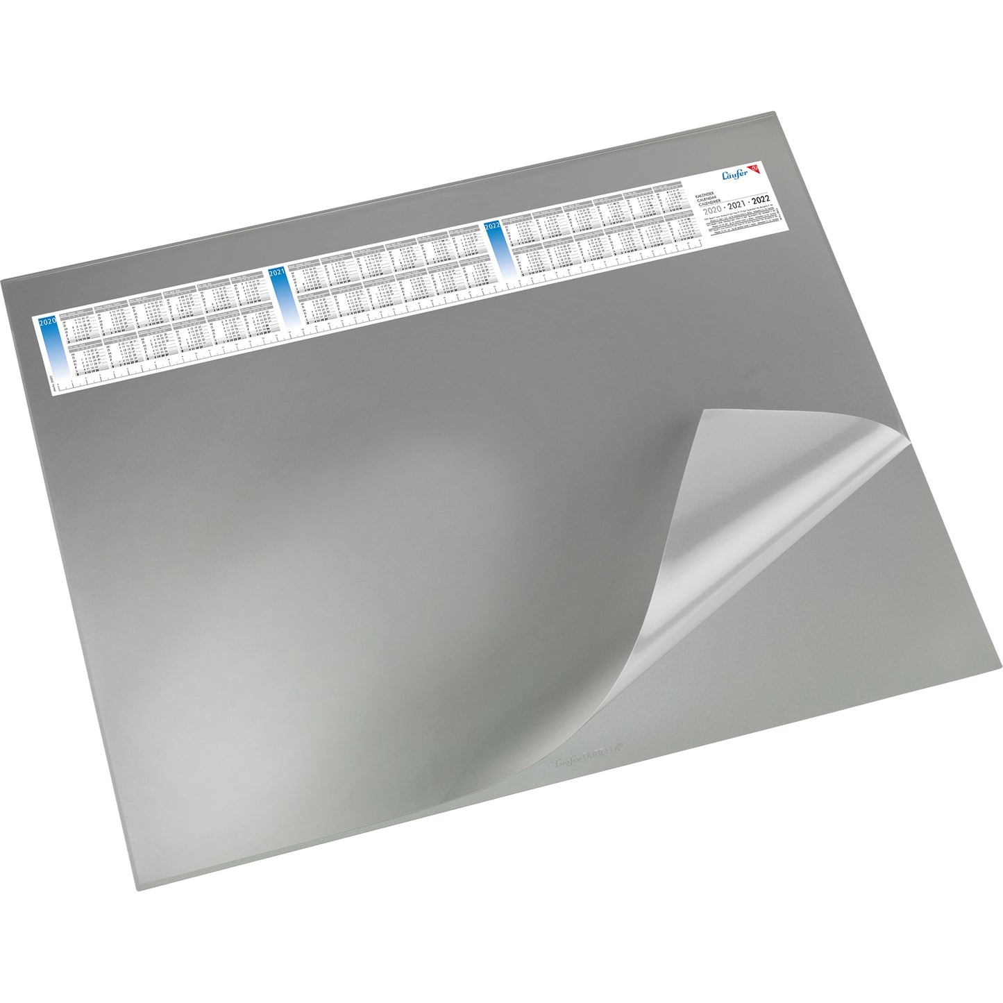 Läufer Schreibunterlage Durella DS 65 x 52 cm (B x H) mit Kalender 3 Jahre Kunststoff grau