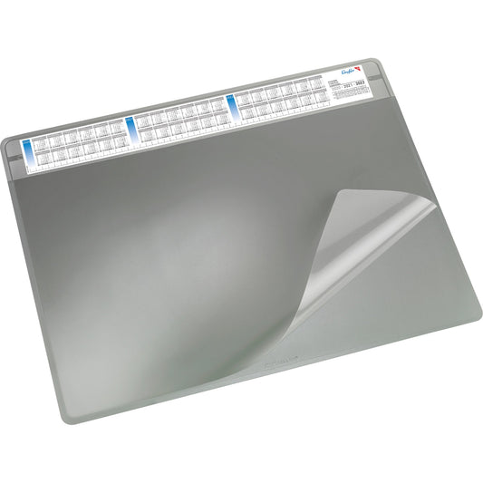 Läufer Schreibunterlage Durella Soft 65 x 50 cm (B x H) mit Kalender 3 Jahre Kunststoff grau