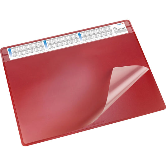 Läufer Schreibunterlage Durella Soft 65 x 50 cm (B x H) mit Kalender 3 Jahre Kunststoff rot