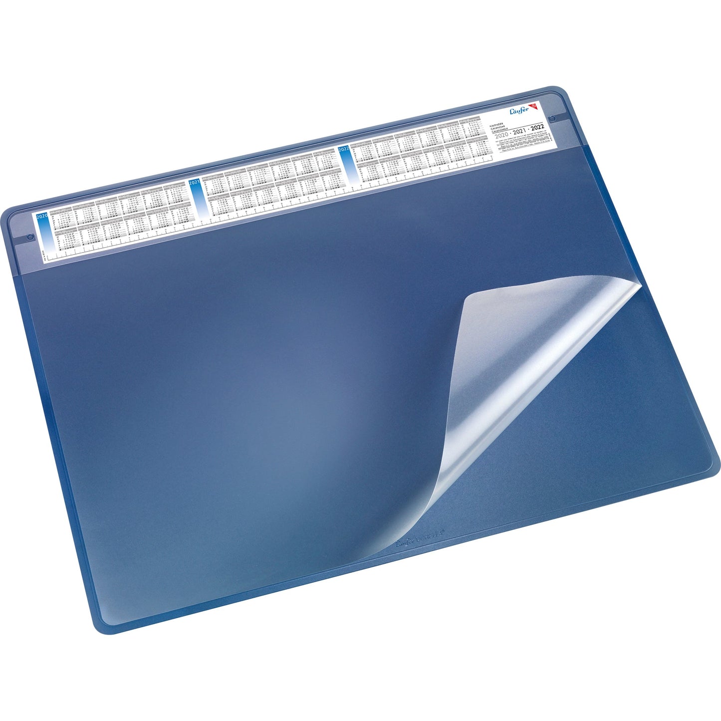 Läufer Schreibunterlage Durella Soft 65 x 50 cm (B x H) mit Kalender 3 Jahre Kunststoff blau