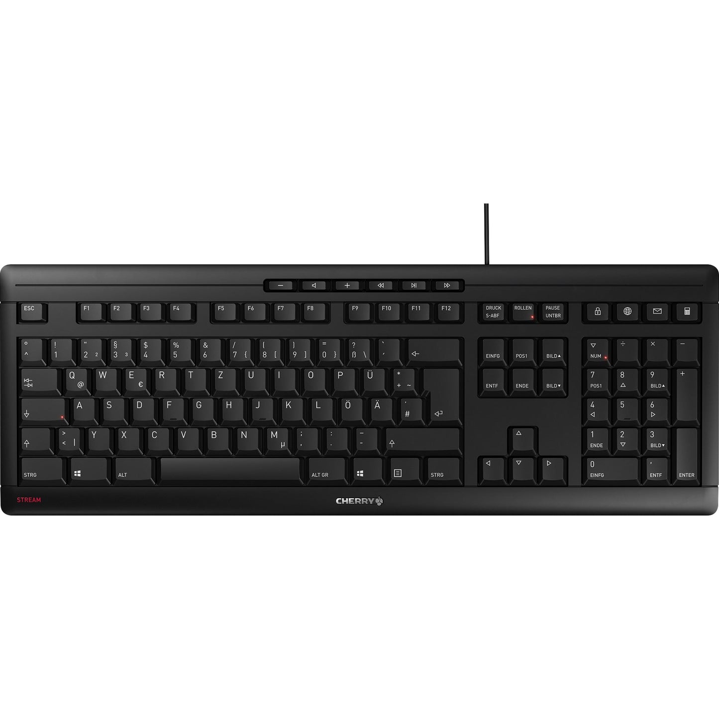 CHERRY Tastatur STREAM Windows®, Mac universell USB-A schwarz