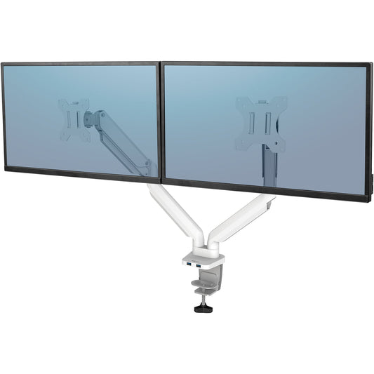 Fellowes® Monitorschwenkarm Platinum Series 85,09 x 39,37 x 15,24 cm (B x H x T) 2 x 8kg Aluminium/ABS Kunststoff weiß