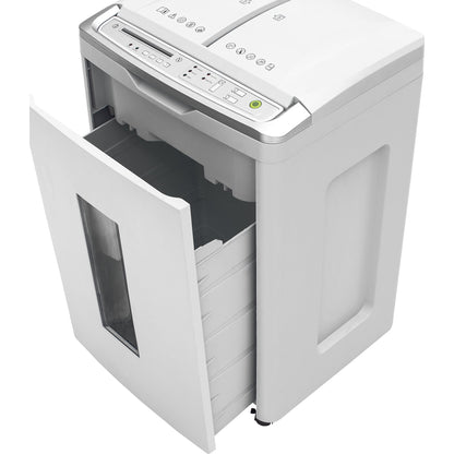 Shredcat Aktenvernichter SHREDCAT 8285 CC P-4 Papier, Heftklammern, Kreditkarten, CDs/DVDs Partikelschnitt 6 Bl. manuell, 350 Bl. automatisch hellgrau