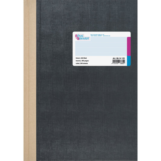 König & Ebhardt Geschäftsbuch DIN A4 liniert grau 240 Bl.