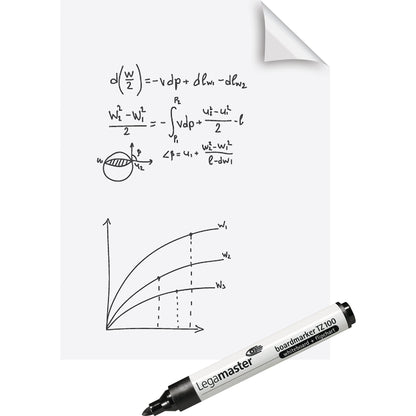 Legamaster Whiteboardfolie Magic-Chart XL 120 x 90 cm (B x H) 50µm blanko inkl. 1 Marker Polypropylen weiß