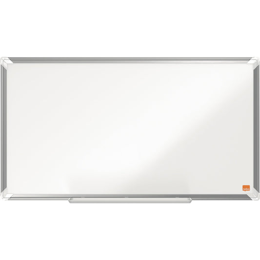 Nobo® Whiteboard Premium Plus Widescreen Maße der Oberfläche: 71 x 40 cm (B x H) Tafel magnethaftend nicht beidseitig beschreibbar inkl. Nobo Marker Stahl emailliert weiß