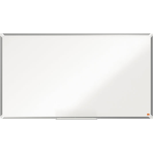 Nobo® Whiteboard Premium Plus Widescreen Maße der Oberfläche: 122 x 69 cm (B x H) Tafel magnethaftend nicht beidseitig beschreibbar inkl. Nobo Marker Stahl emailliert weiß
