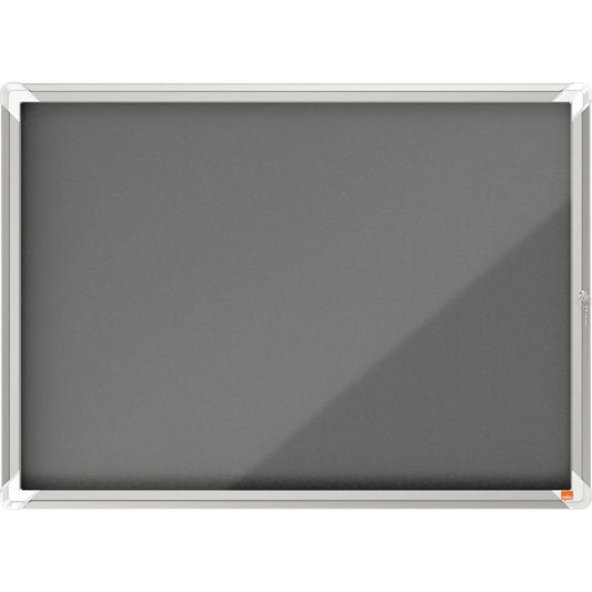Nobo® Schaukasten Premium Plus Innenbereich 92,3 x 66,7 x 4,3 cm (B x H x T) 8 x DIN A4 mit Schloss Aluminium silber