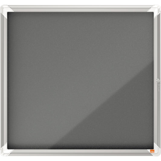 Nobo® Schaukasten Premium Plus Innenbereich 74,5 x 69 x 4 cm (B x H x T) 6 x DIN A4 mit Schloss Aluminium silber