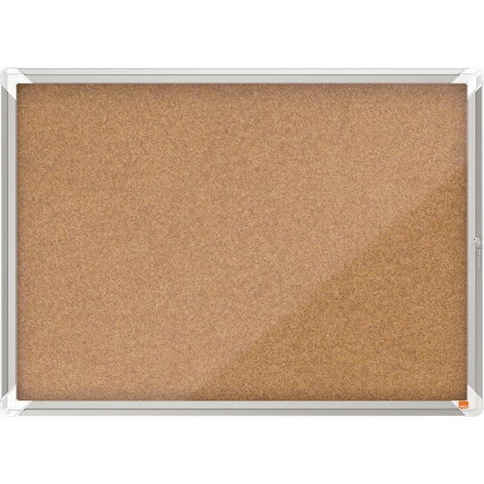 Nobo® Schaukasten Premium Plus Innenbereich 92,3 x 66,7 x 4,3 cm (B x H x T) 8 x DIN A4 mit Schloss Aluminium silber