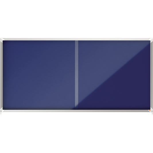 Nobo® Schaukasten Premium Plus Innenbereich 199,7 x 96,7 x 6,3 cm (B x H x T) 27 x DIN A4 mit Schloss Aluminium silber