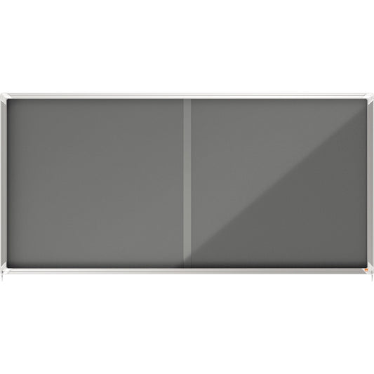Nobo® Schaukasten Premium Plus Innenbereich 199,7 x 96,7 x 6,3 cm (B x H x T) 27 x DIN A4 mit Schloss Aluminium silber