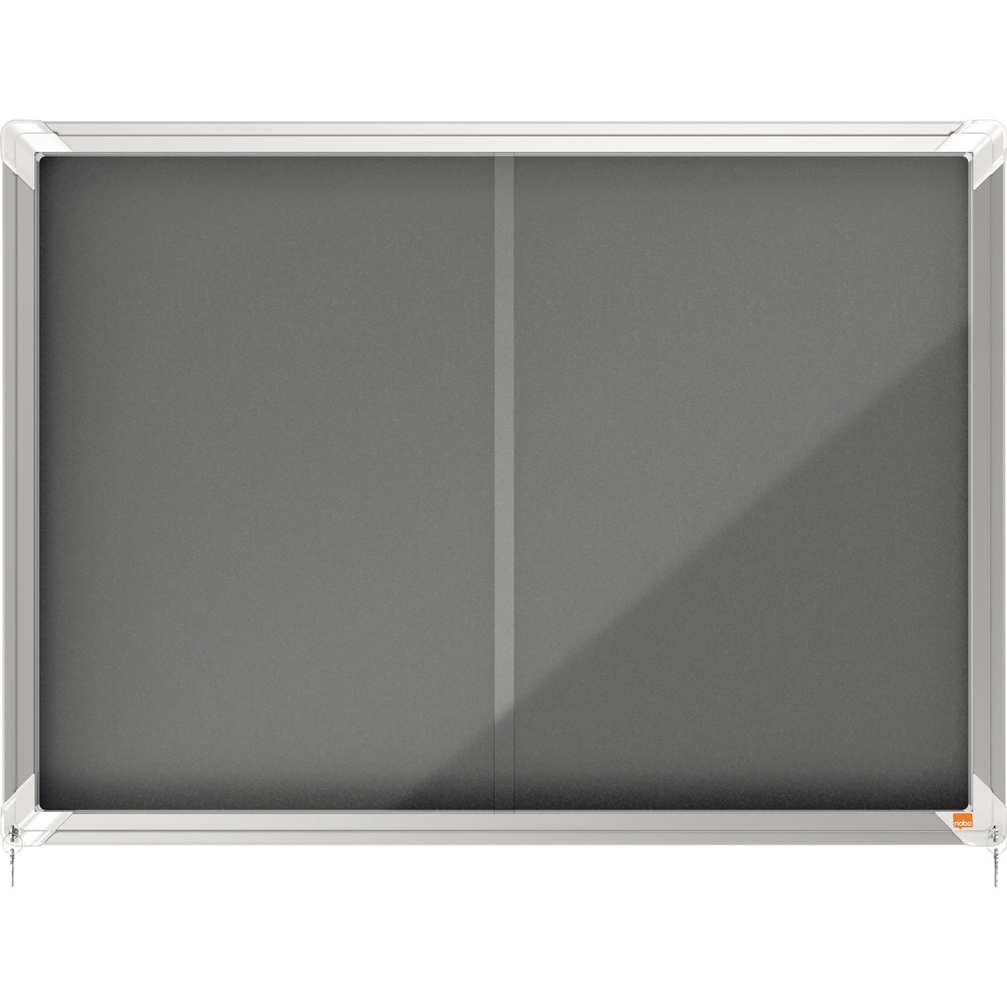 Nobo® Schaukasten Premium Plus Innenbereich 92,2 x 66,5 x 6,3 cm (B x H x T) 8 x DIN A4 mit Schloss Aluminium silber