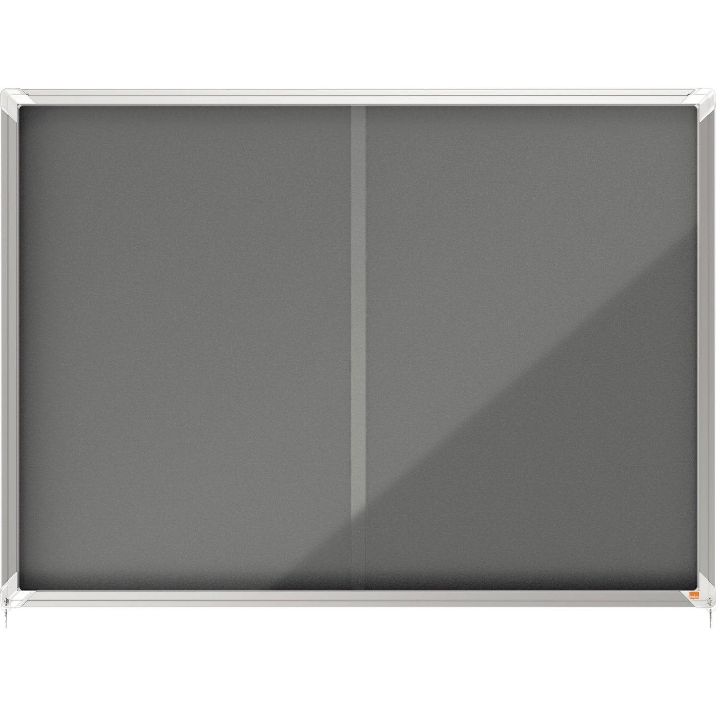 Nobo® Schaukasten Premium Plus Innenbereich 135,2 x 96,7 x 6,3 cm (B x H x T) 18 x DIN A4 mit Schloss Aluminium silber