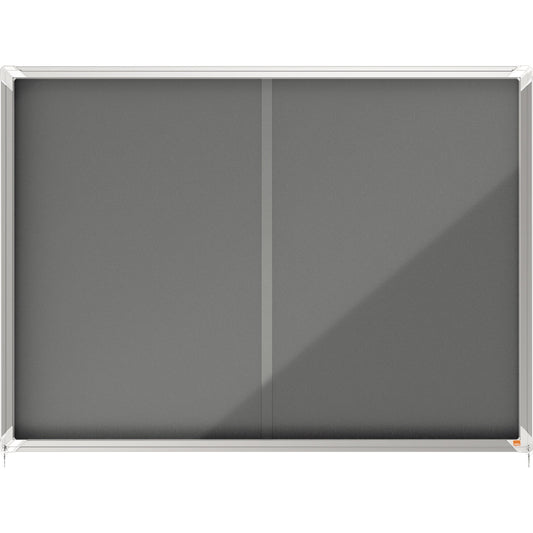 Nobo® Schaukasten Premium Plus Innenbereich 135,2 x 96,7 x 6,3 cm (B x H x T) 18 x DIN A4 mit Schloss Aluminium silber
