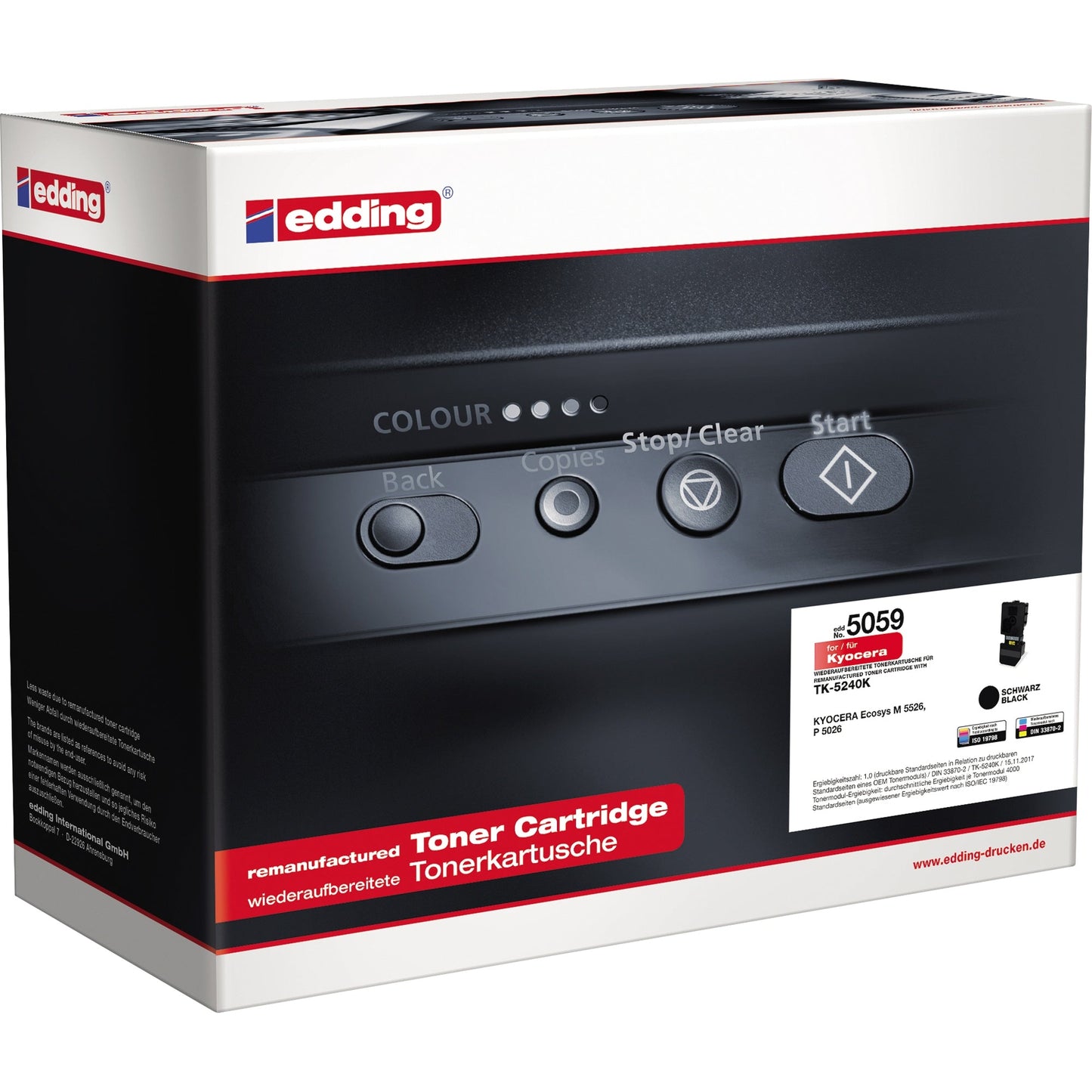 edding Toner kein Originalzubehör Kompatibel mit: KYOCERA TK-5240K EDD-5059 ca. 4.000 Seiten schwarz
