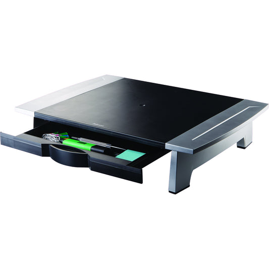 Fellowes® Monitorständer Office SuitesT Standard 50,48 x 10,64 x 35,72 cm (B x H x T) 36kg höhenverstellbar Plastik schwarz/silber