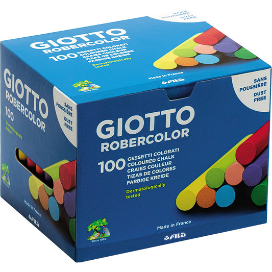 Lyra Tafelkreide GIOTTO Robertcolor ohne Papierhülle farbig sortiert 100 St./Pack.