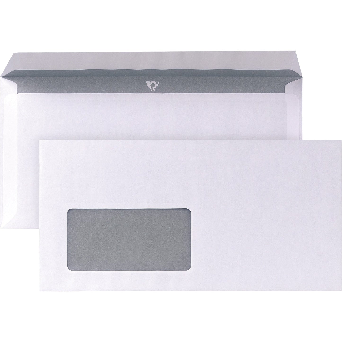 POSTHORN Briefumschlag DIN lang 220 x 110 mm (B x H) mit Haftklebung mit Fenster 80g/m² weiß 1.000 St./Pack.