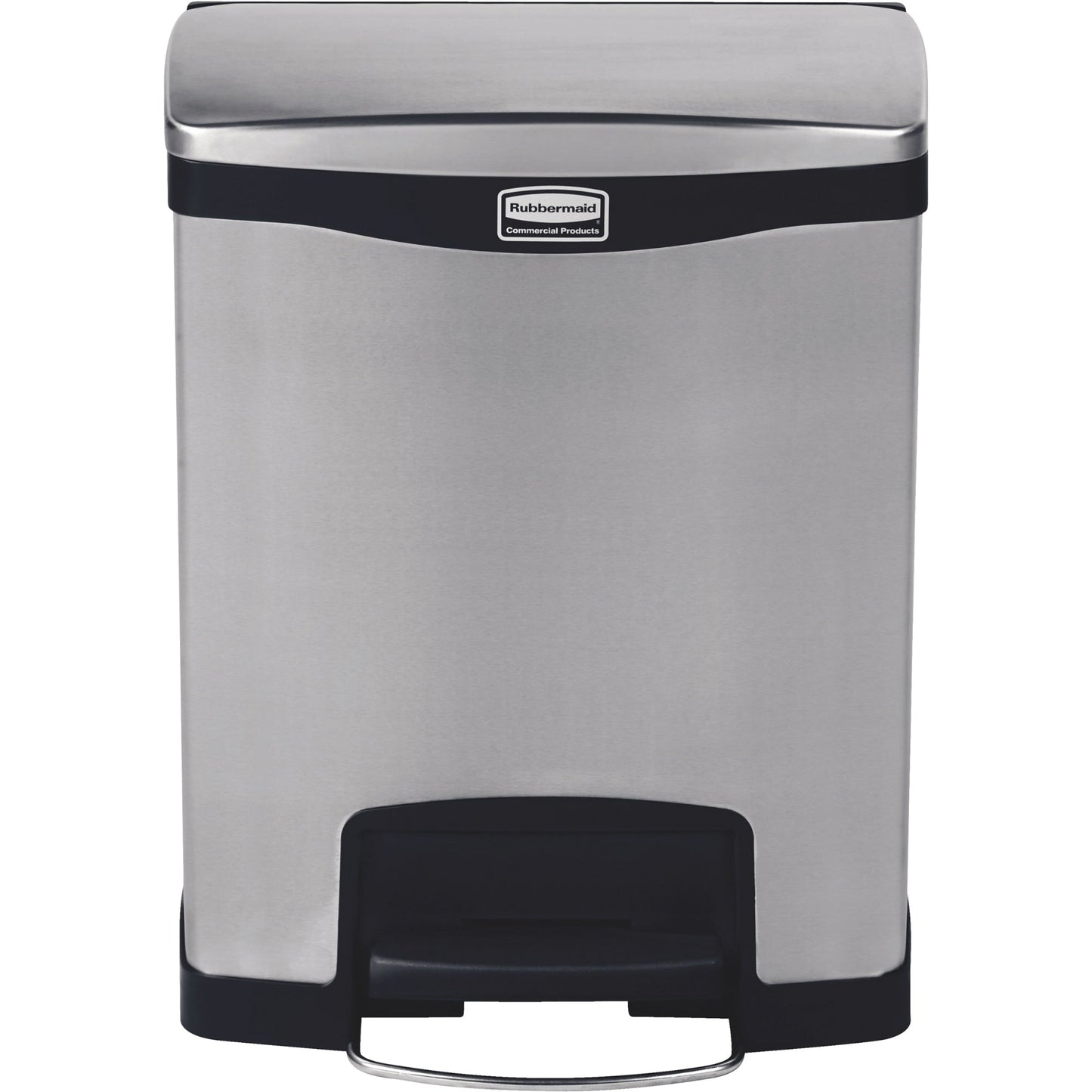 Rubbermaid Tretabfalleimer SLIM JIM® STEP-ON 42,75 x 63,41 x 37,55 cm (B x H x T) 30l Edelstahl silber/schwarz