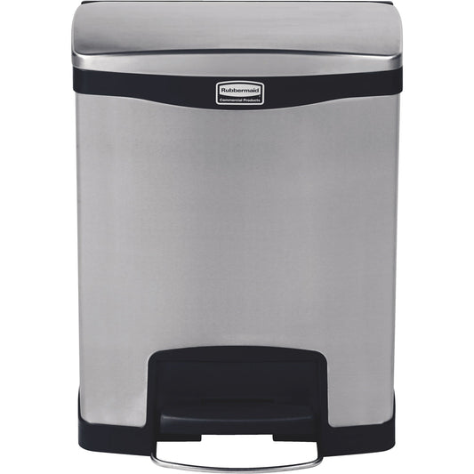 Rubbermaid Tretabfalleimer SLIM JIM® STEP-ON 42,75 x 63,41 x 37,55 cm (B x H x T) 30l Edelstahl silber/schwarz