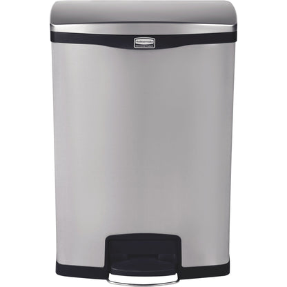 Rubbermaid Tretabfalleimer SLIM JIM® STEP-ON 55,35 x 80,85 x 41,25 cm (B x H x T) 90l Edelstahl silber/schwarz