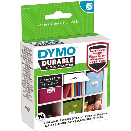 DYMO® Hochleistungsetikett Original LW 25 x 54 mm (B x H) Polypropylen weiß 160 Etik./Rl. 160 Etik./Pack.