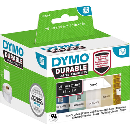 DYMO® Hochleistungsetikett Original LW 25 x 25 mm (B x H) Polypropylen weiß 850 Etik./Rl. 2 x 850 Etik./Pack.