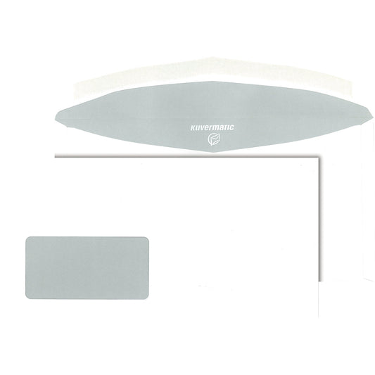 KUVERMATIC® Kuvertierhülle Kompakt mit Fenster 80g/m² weiß 1.000 St./Pack.