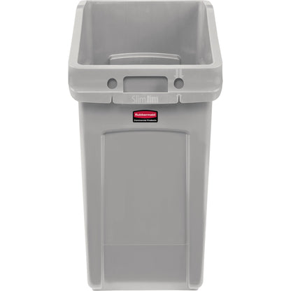 Rubbermaid Abfalleimer SLIM JIM® 87l Kunststoff grau 1 Sortierfach