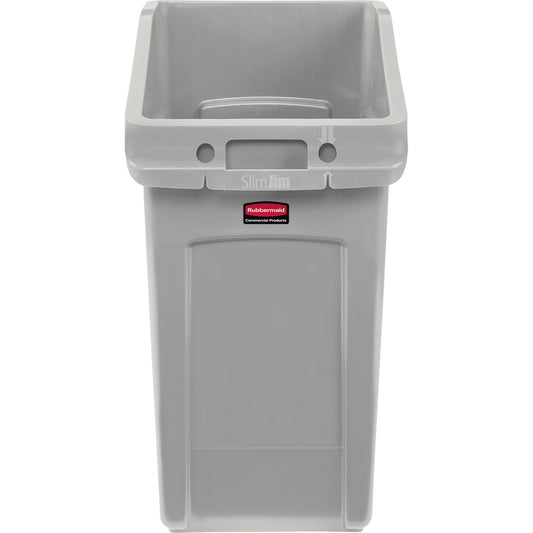 Rubbermaid Abfalleimer SLIM JIM® 87l Kunststoff grau 1 Sortierfach