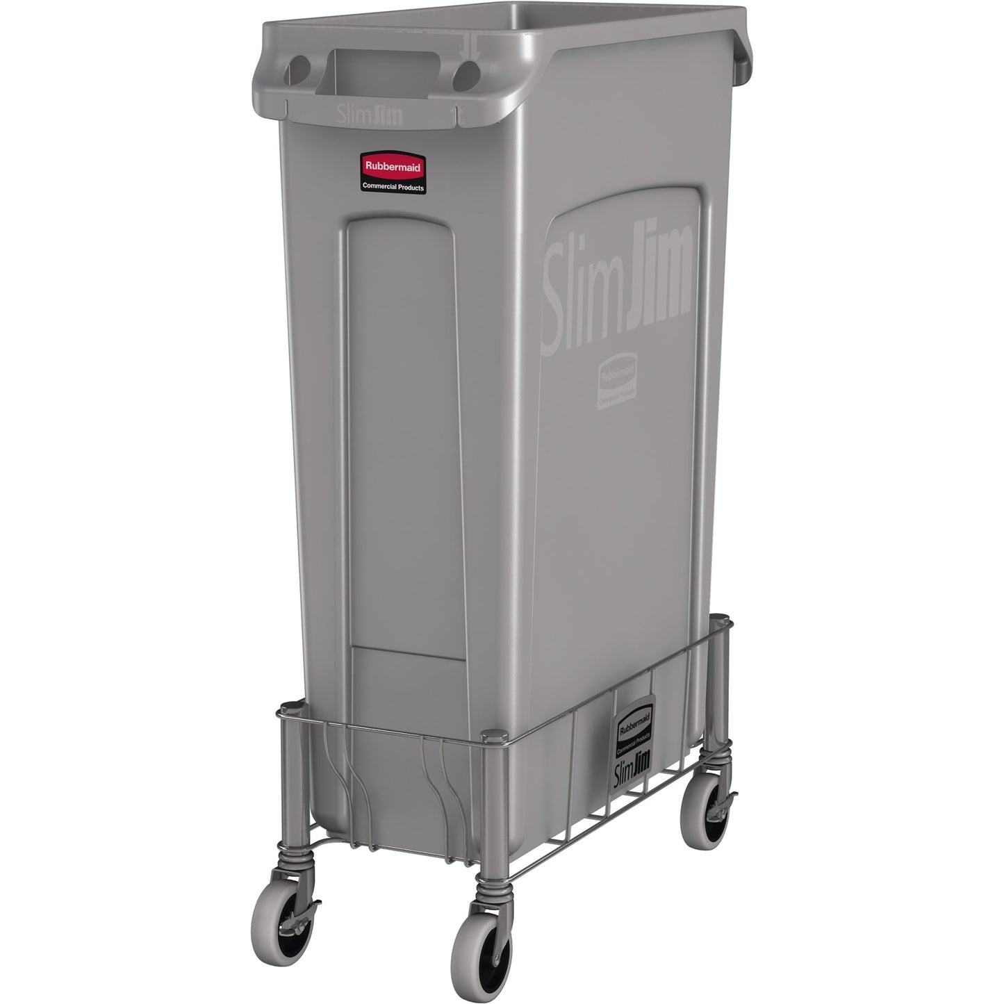 Rubbermaid Transportroller Slim Jim Abfalleimer SLIM JIM® 2026721, 2026725, 2026726 16,48 x 41,94 cm (B x H) Edelstahl silber