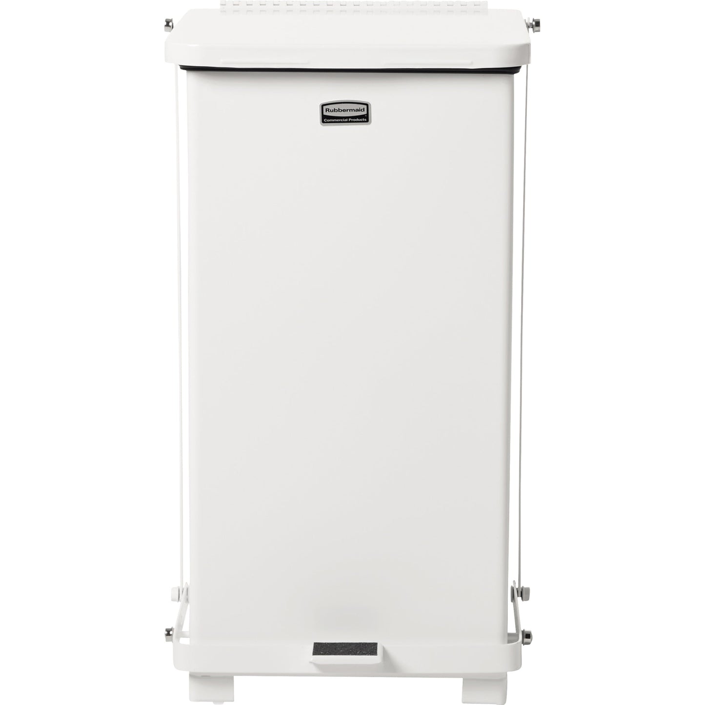 Rubbermaid Abfalleimer Defender 45l Stahl, verzinkt weiß 1 Sortierfach