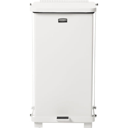 Rubbermaid Abfalleimer Defender 45l Stahl, verzinkt weiß 1 Sortierfach