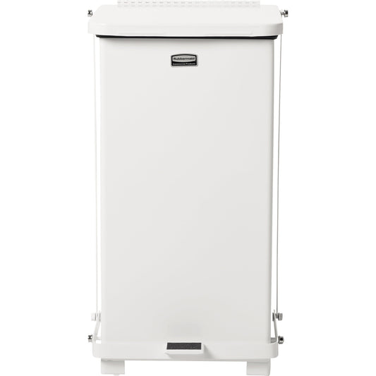 Rubbermaid Abfalleimer Defender 45l Stahl, verzinkt weiß 1 Sortierfach