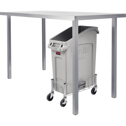 Rubbermaid Abfalleimer SLIM JIM® 49l Kunststoff grau 1 Sortierfach