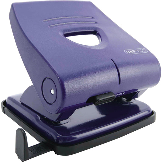 RAPESCO Locher 827-P 8cm 30 Bl. (80 g/m²) mit Anschlagschiene blau