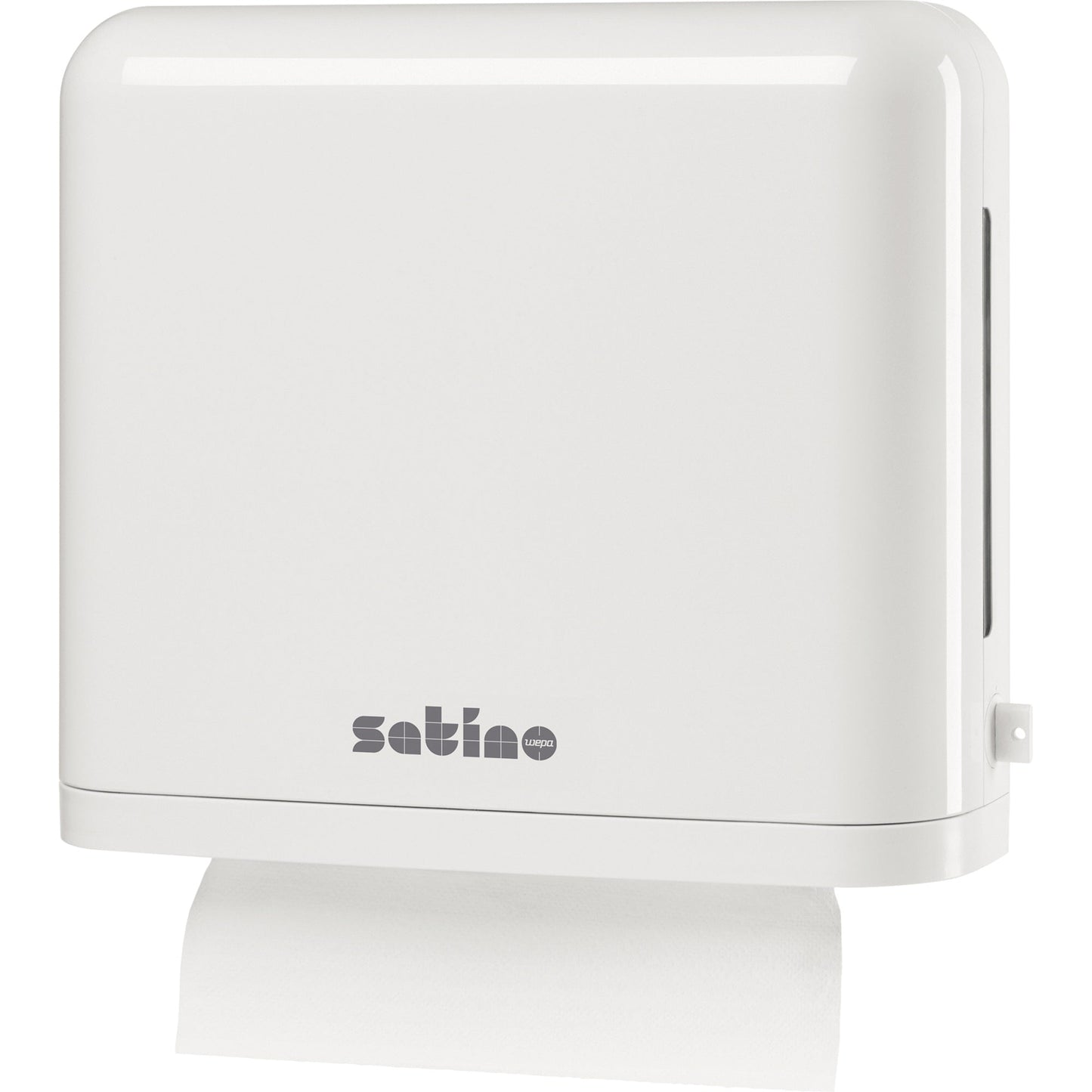 Satino by WEPA Handtuchspender small Interfold-Falz / W-Falz 32,7 x 28,3 x 11,1 cm (B x H x T) Kunststoff weiß
