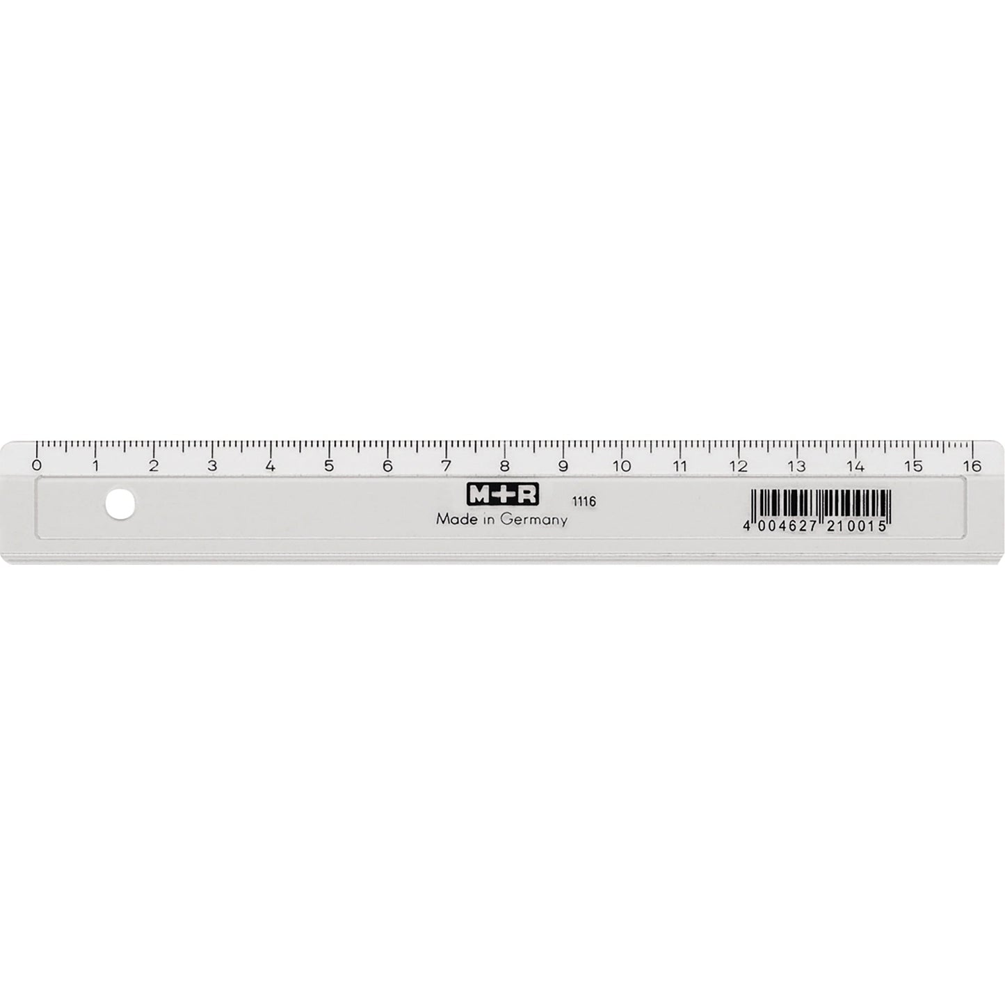 M+R Lineal 16cm Kunststoff glasklar