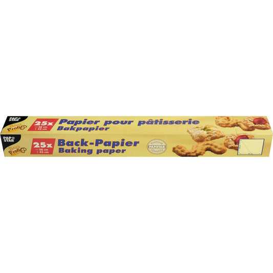 PAPSTAR Backpapier 38 x 42 cm (B x H) braun 25 Bl./Pack.