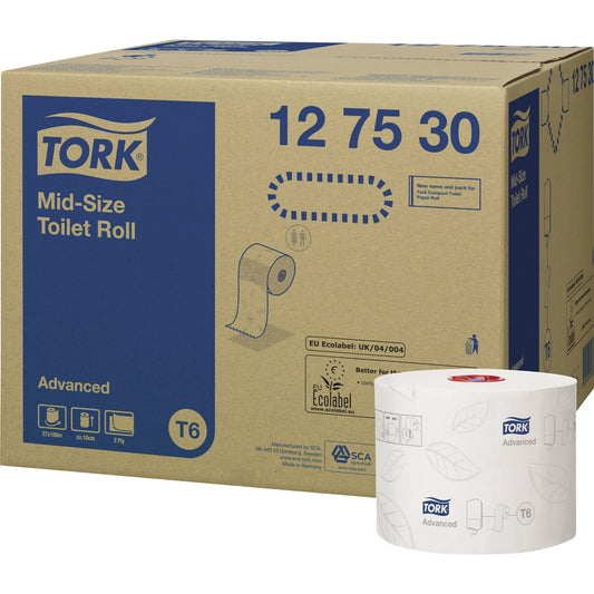 Tork Toilettenpapier Midi 2-lagig weiß 27 Rl./Pack.
