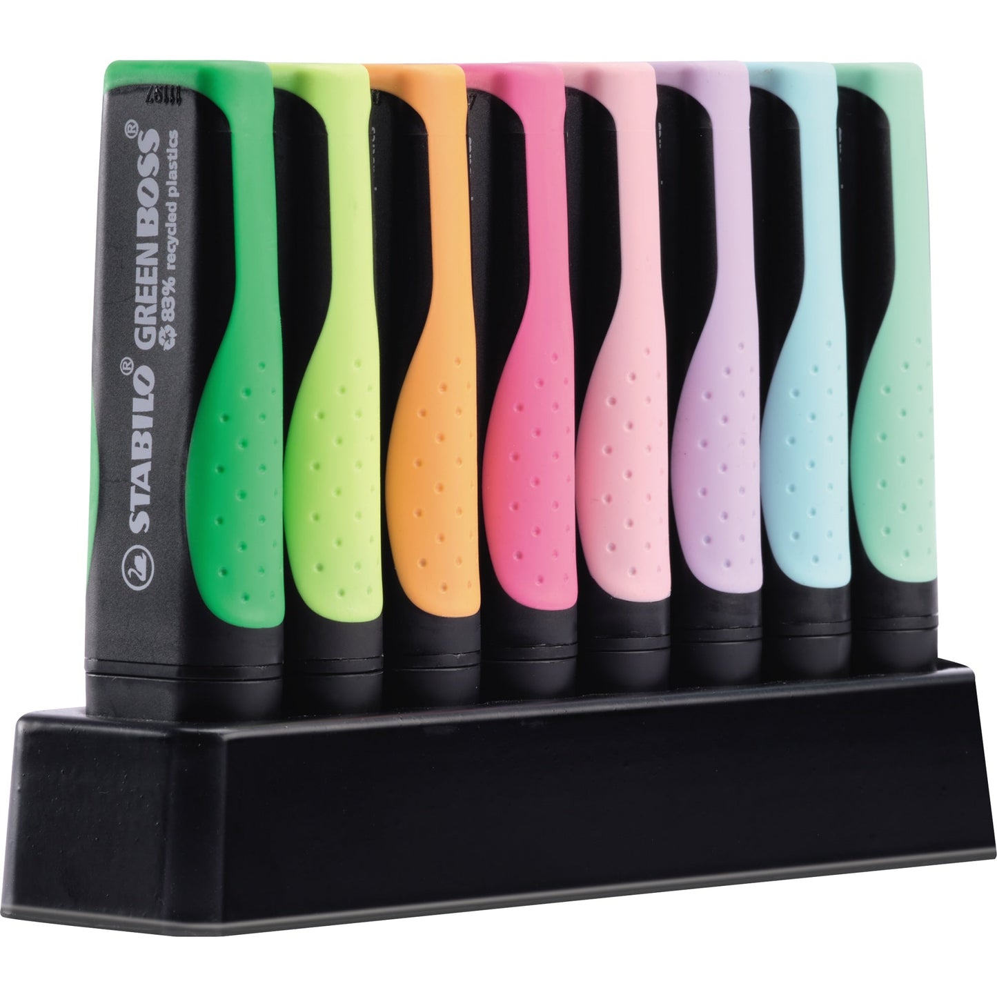STABILO® Textmarker GREEN BOSS® 2-5mm farbig sortiert Keilspitze 8 St./Pack.