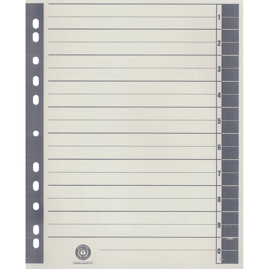 Trennblatt DIN A4 Karton, 100 % recycelt chamois/grau 100 St./Pack.