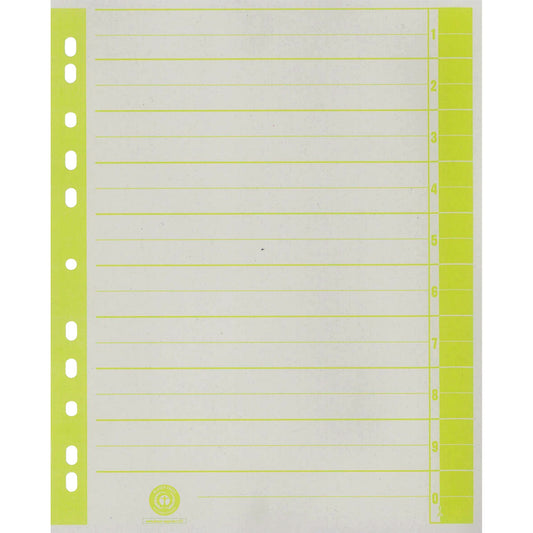Trennblatt DIN A4 Karton, 100 % recycelt chamois/gelb 100 St./Pack.