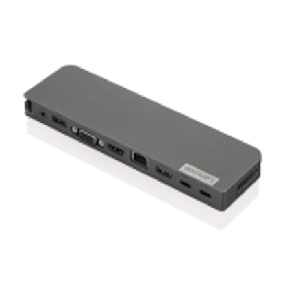 Lenovo Dockingstation 18 x 1,7 x 5,3 cm (B x H x T) Netzbetrieb 1 x USB-C (Stromanschluss), 1 x USB-C 3.1, 1 x USB 3.1 Gen 1, 1 x USB 2.0, 1 x HDMI, 1 x VGA, 1 x RJ45, 1 x Kopfhörer/Mikrofon