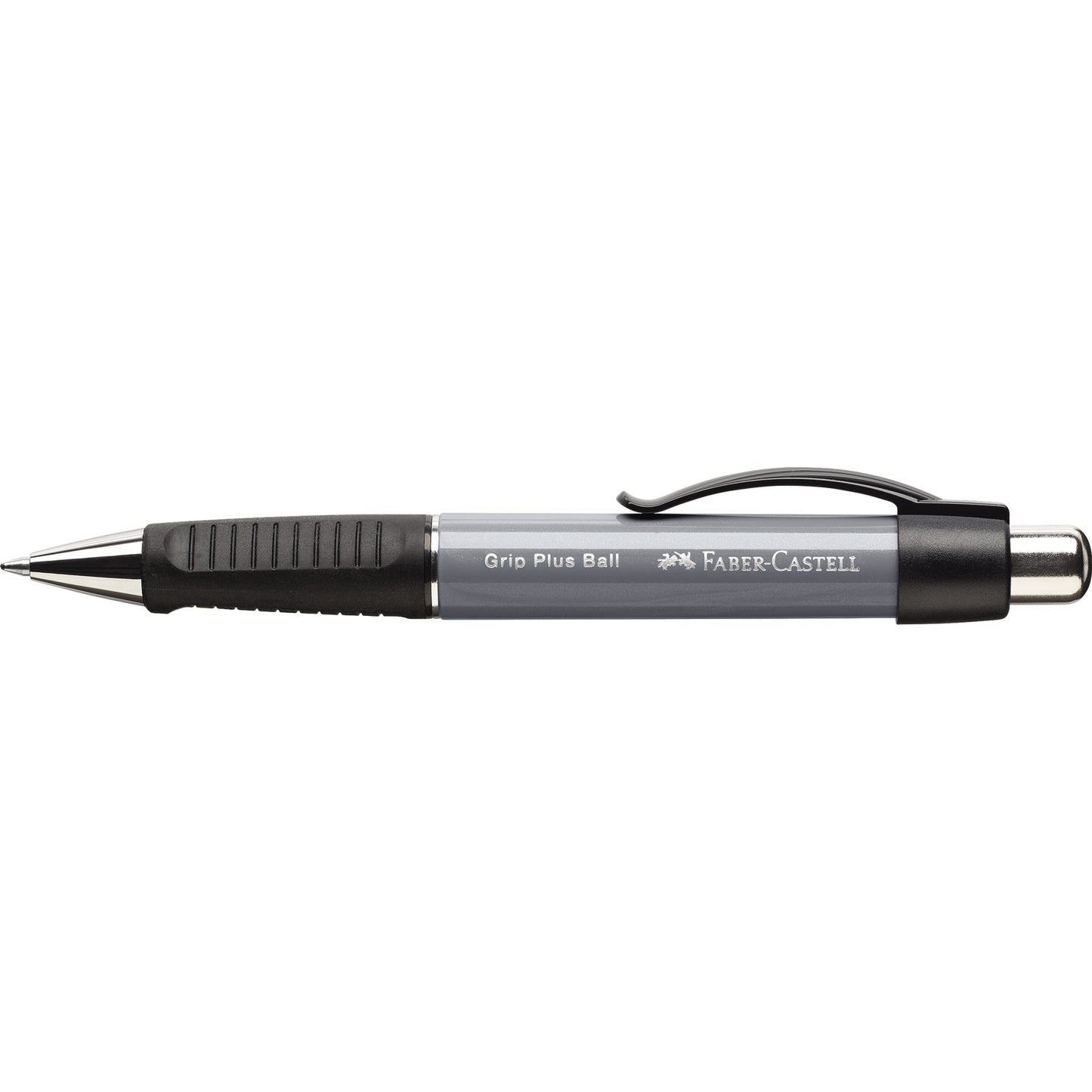Faber-Castell Kugelschreiber GRIP PLUS BALL 0,5mm blau Mine auswechselbar dokumentenecht Schaftfarbe: stone grey